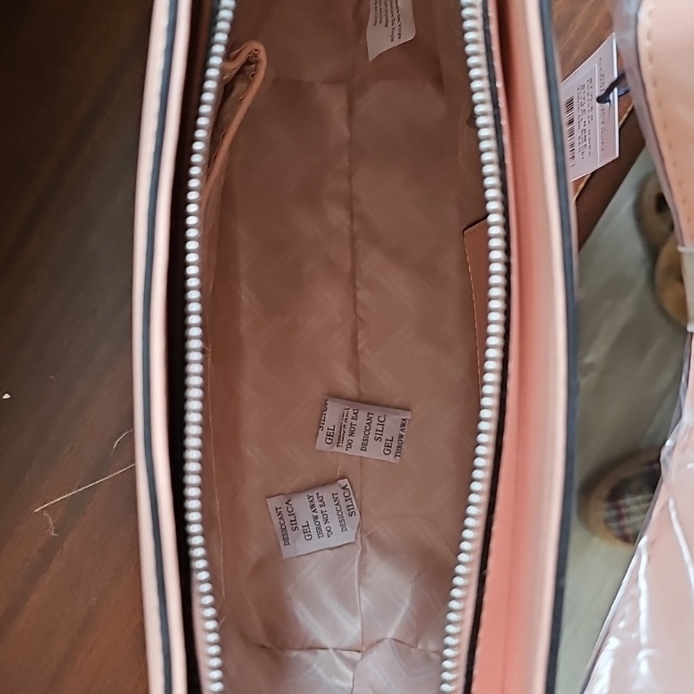 NWT French Connection Tote Olympia Bucket Shoulder Bag Mellow Peach Large Purse - Picture 10 of 10